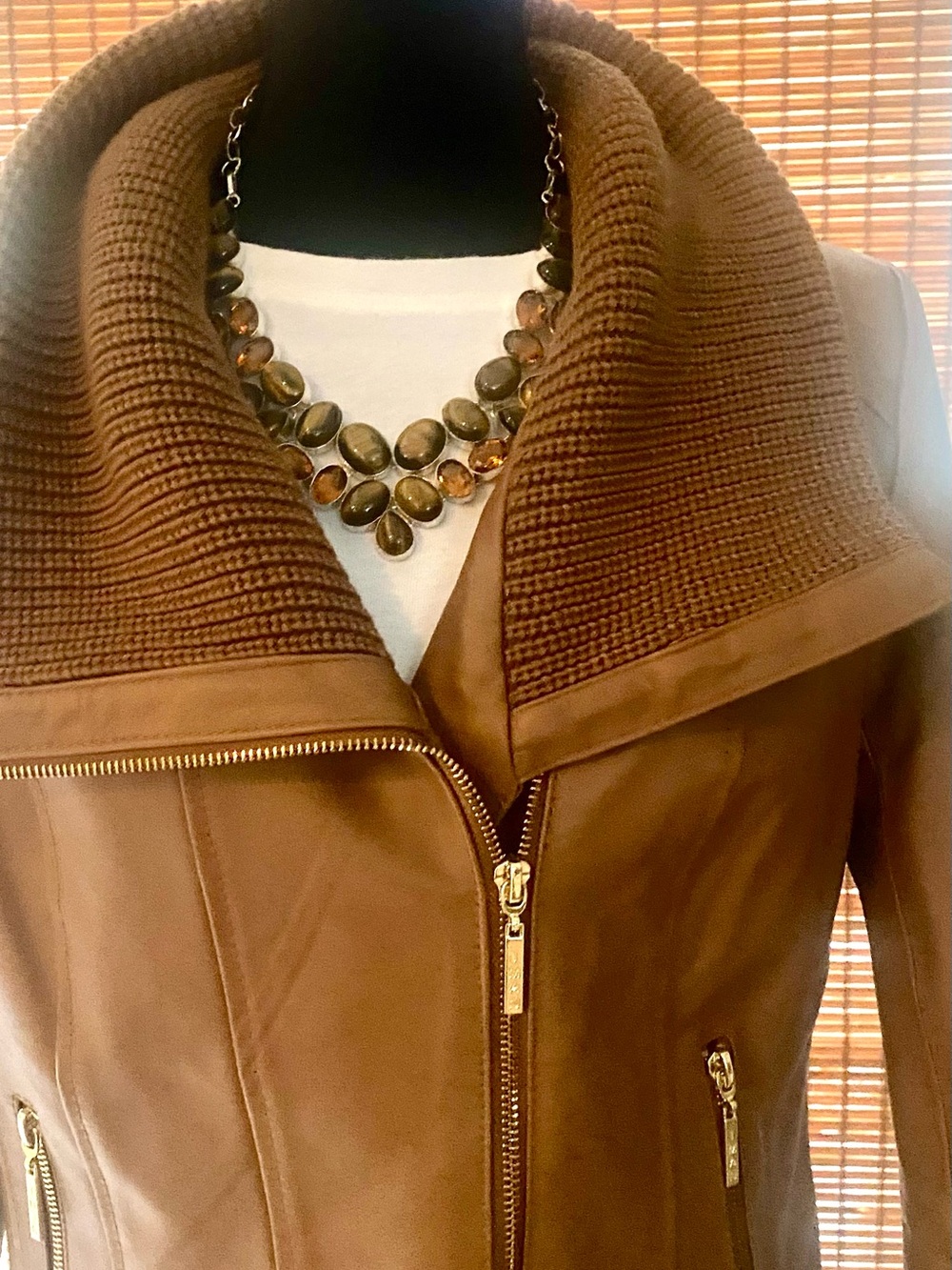 Tiger's Eye and Amber Statement Necklace